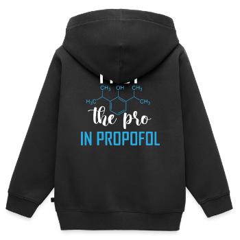 Anesthesia, Anesthesiologist, Anesthesiology - Kids Premium Organic Zip-up Hoodie - black - Back - AI Model Kid Male (0cm)