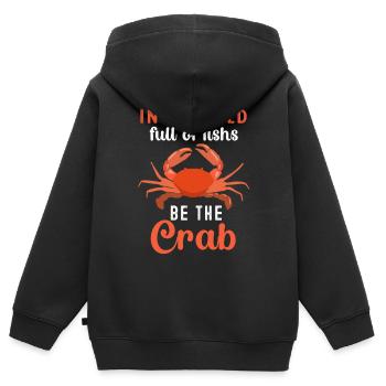 Krebs Tshirt Krabben Schrimps Skorpion Hummer - Kinder Premium Organic Zip Hoodie - Schwarz - Hinten - AI Model Kid Male (0cm)