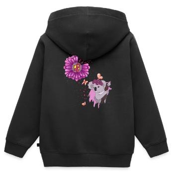 Brustkrebs Geschenk Breast Cancer Krebs Rosa - Kinder Premium Organic Zip Hoodie - Schwarz - Hinten - AI Model Kid Male (0cm)