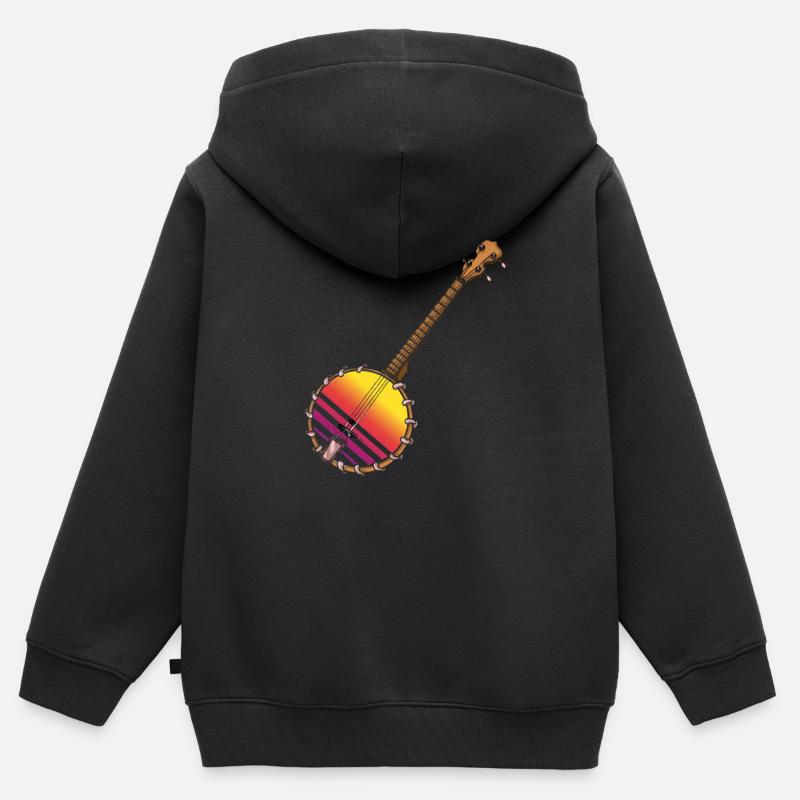 Banjo - Sweat Premium à capuche zippé enfant bio - noir