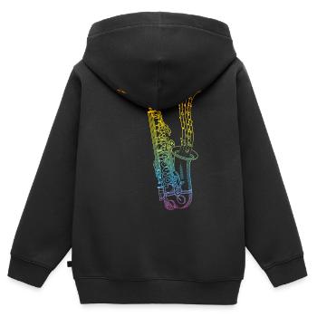Saxophone With Music Notes - Saxophone Music Lover - Kinder Premium Organic Zip Hoodie - Schwarz - Hinten - AI Model Kid Male (0cm)