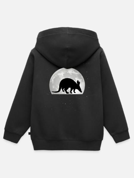 Erdferkel Mond - Kinder Premium Organic Zip Hoodie -