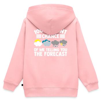Meteorologe, Meteorologen, Wettervorhersage - Kinder Premium Organic Zip Hoodie - Rosa - Hinten - AI Model Kid Female (0cm)