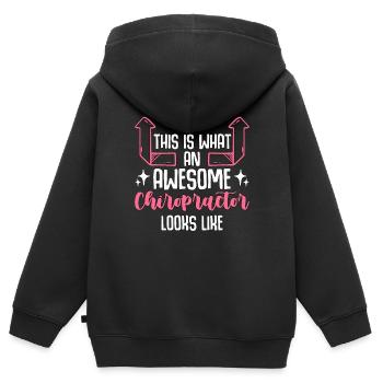 Chiropractic This Is What An Awesome Chiro Massage - Kinder Premium Organic Zip Hoodie - Schwarz - Hinten - AI Model Kid Male (0cm)