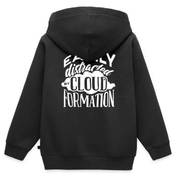 Wolkenbildung, Meteorologe - Kinder Premium Organic Zip Hoodie - Schwarz - Hinten - AI Model Kid Male (0cm)