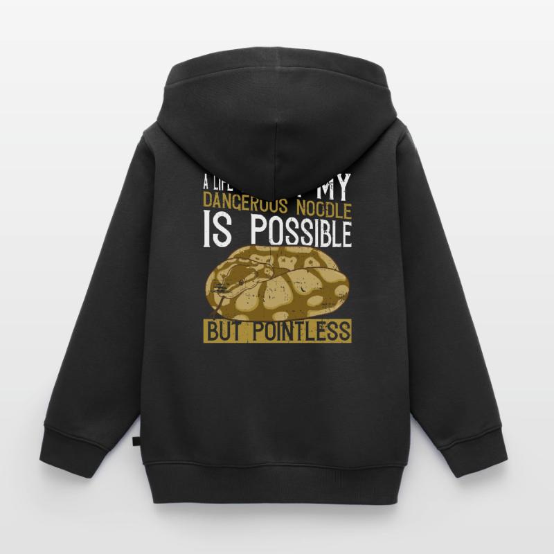 Banane Ballpython Königspython Kinder Premium Organic Zip Hoodie