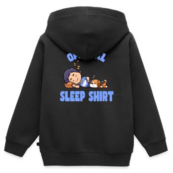 Gute Nacht - Kinder Premium Organic Zip Hoodie - Schwarz - Hinten - AI Model Kid Male (0cm)
