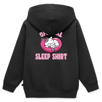 Gute Nacht - Kinder Premium Organic Zip Hoodie - Schwarz - Hinten - AI Model Kid Male (0cm)
