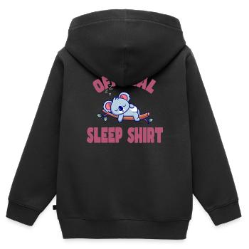 Gute Nacht - Kinder Premium Organic Zip Hoodie - Schwarz - Hinten - AI Model Kid Male (0cm)