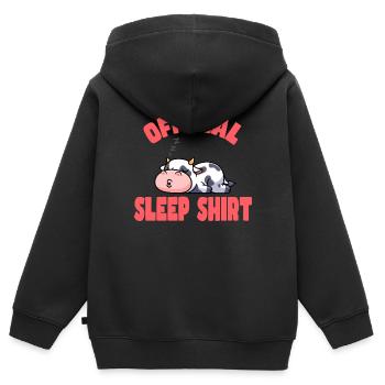 Gute Nacht - Kinder Premium Organic Zip Hoodie - Schwarz - Hinten - AI Model Kid Male (0cm)