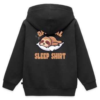 Gute Nacht - Kinder Premium Organic Zip Hoodie - Schwarz - Hinten - AI Model Kid Male (0cm)