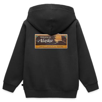 Alaska - Sweat Premium à capuche zippé enfant bio - noir - Dos - AI Model Kid Male (0cm)