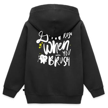dentist, dentist, doctor, dentist, dentist - Kids Premium Organic Zip-up Hoodie - black - Back - AI Model Kid Male (0cm)