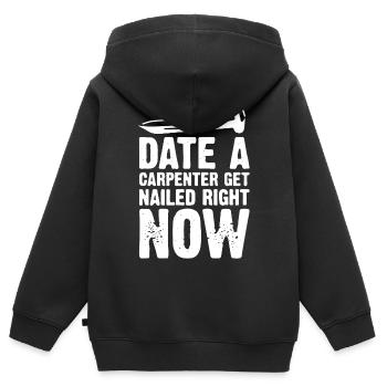 Carpenter, carpenter - Kids Premium Organic Zip-up Hoodie - black - Back - AI Model Kid Male (0cm)