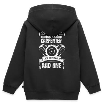 Carpenter, carpenter - Kids Premium Organic Zip-up Hoodie - black - Back - AI Model Kid Male (0cm)