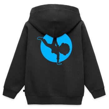 Breakdancer Junge Breakdancing - Kinder Premium Organic Zip Hoodie - Schwarz - Hinten - AI Model Kid Male (0cm)