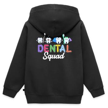 Technicien dentaire, cadre dentaire, hygiéniste dentaire - Sweat Premium à capuche zippé enfant bio - noir - Dos - AI Model Kid Male (0cm)
