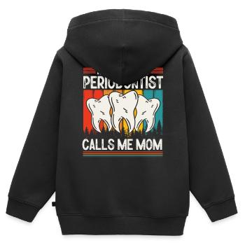 Technicien dentaire, cadre dentaire, hygiéniste dentaire - Sweat Premium à capuche zippé enfant bio - noir - Dos - AI Model Kid Male (0cm)
