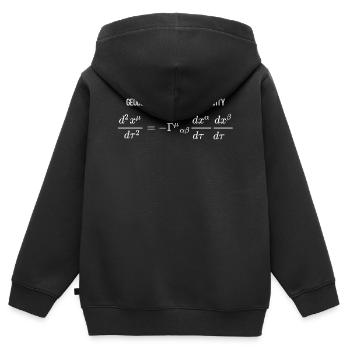 Geodesics Equation General Relativity Differential - Kinder Premium Organic Zip Hoodie - Schwarz - Hinten - AI Model Kid Male (0cm)