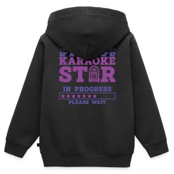 Karaoke Singer Karaoke Star In - Kinder Premium Organic Zip Hoodie - Schwarz - Hinten - AI Model Kid Male (0cm)