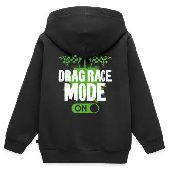 Drag Racing Race Car Drag Race - Kids Premium Organic Zip-up Hoodie - black - Back - AI Model Kid Male (0cm)