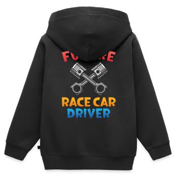Drag Racing Race Car Future Race - Kids Premium Organic Zip-up Hoodie - black - Back - AI Model Kid Male (0cm)