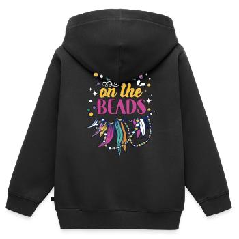 Beading Bring On The Beads Jewelry Making Beader - Kids Premium Organic Zip-up Hoodie - black - Back - AI Model Kid Male (0cm)
