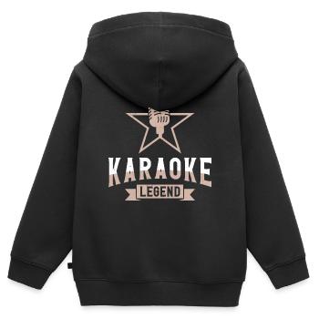 Karaoke Singer Karaoke Legend - Kinder Premium Organic Zip Hoodie - Schwarz - Hinten - AI Model Kid Male (0cm)