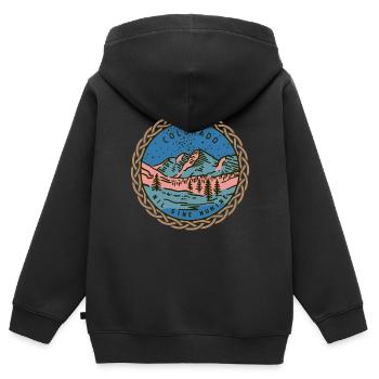 État du Colorado, Nil-Sine-Numine, États-Unis - Sweat Premium à capuche zippé enfant bio - noir - Dos - AI Model Kid Male (0cm)
