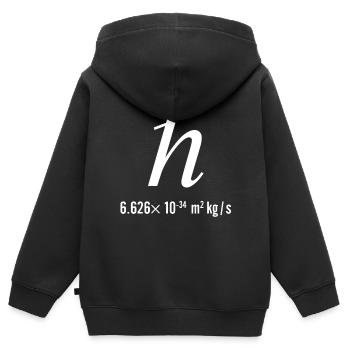 Mécanique quantique constante de Planck réduite Physique - Sweat Premium à capuche zippé enfant bio - noir - Dos - AI Model Kid Male (0cm)