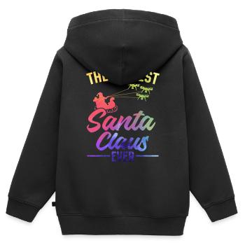 The Fastest Santa Claus Ever - Christmas Drone Pil - Kinder Premium Organic Zip Hoodie - Schwarz - Hinten - AI Model Kid Male (0cm)