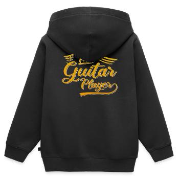 Der Gitarrist - Kinder Premium Organic Zip Hoodie - Schwarz - Hinten - AI Model Kid Male (0cm)