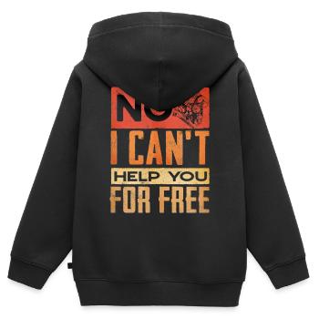 Automechaniker, Mechaniker, Automechaniker - Kinder Premium Organic Zip Hoodie - Schwarz - Hinten - AI Model Kid Male (0cm)