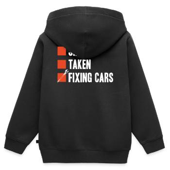 Automechaniker, Mechaniker, Automechaniker - Kinder Premium Organic Zip Hoodie - Schwarz - Hinten - AI Model Kid Male (0cm)