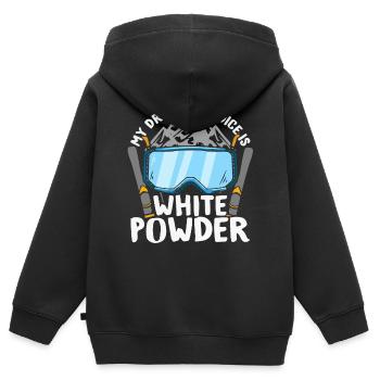 Snowboarders, snowboarders - Sweat Premium à capuche zippé enfant bio - noir - Dos - AI Model Kid Male (0cm)