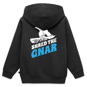 Snowboarders, snowboarders - Sweat Premium à capuche zippé enfant bio - noir - Dos - AI Model Kid Male (0cm)
