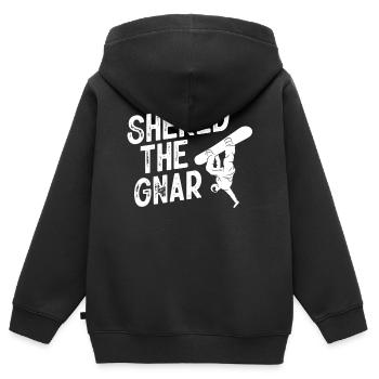 Snowboarders, snowboarders - Sweat Premium à capuche zippé enfant bio - noir - Dos - AI Model Kid Male (0cm)