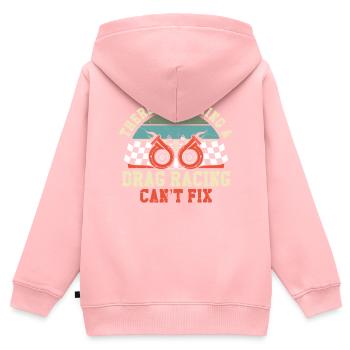 Drag Racing Race Car Retro Vintage - Kinder Premium Organic Zip Hoodie - Rosa - Hinten - AI Model Kid Female (0cm)