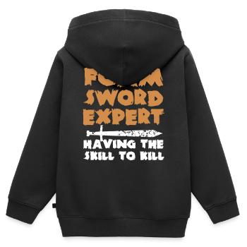 Larp, Live-Action-Rollenspiel - Kinder Premium Organic Zip Hoodie - Schwarz - Hinten - AI Model Kid Male (0cm)