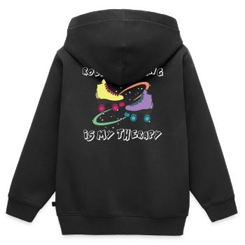 Roller - Sweat Premium à capuche zippé enfant bio - noir - Dos - AI Model Kid Male (0cm)