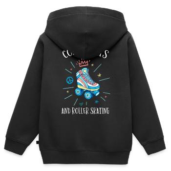 Roller - Sweat Premium à capuche zippé enfant bio - noir - Dos - AI Model Kid Male (0cm)