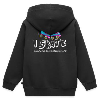 Roller - Sweat Premium à capuche zippé enfant bio - noir - Dos - AI Model Kid Male (0cm)