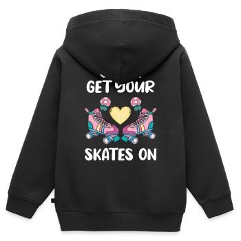 Roller - Sweat Premium à capuche zippé enfant bio - noir - Dos - AI Model Kid Male (0cm)