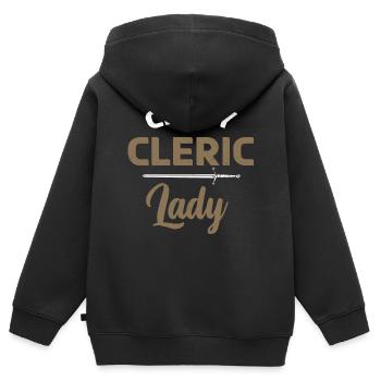 Larp, Larping, Jeu de rôle - Sweat Premium à capuche zippé enfant bio - noir - Dos - AI Model Kid Male (0cm)