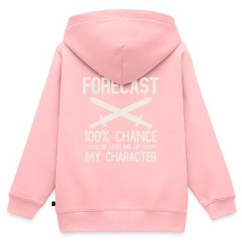 Larp, Larping, Jeu de rôle - Sweat Premium à capuche zippé enfant bio - rose - Dos - AI Model Kid Female (0cm)