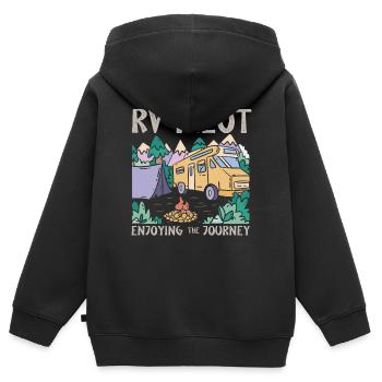 Motorhome camping, RV - Kids Premium Organic Zip-up Hoodie - black - Back - AI Model Kid Male (0cm)