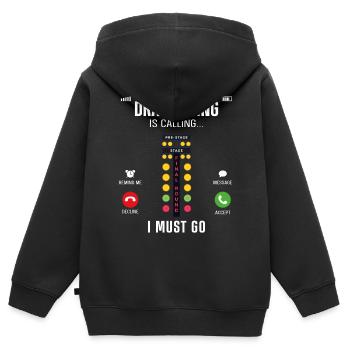 Drag Racing Race Car Phone Display - Kinder Premium Organic Zip Hoodie - Schwarz - Hinten - AI Model Kid Male (0cm)