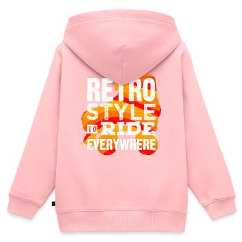 Skaten, Rollschuhlaufen - Kinder Premium Organic Zip Hoodie - Rosa - Hinten - AI Model Kid Female (0cm)