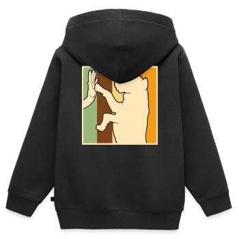 Hundefreunde Hundeliebhaber Hund - Kinder Premium Organic Zip Hoodie - Schwarz - Hinten - AI Model Kid Male (0cm)