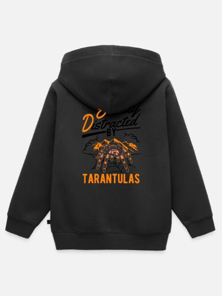 Easily distracted by Tarantulas Tarantel - Kinder Premium Organic Zip Hoodie -